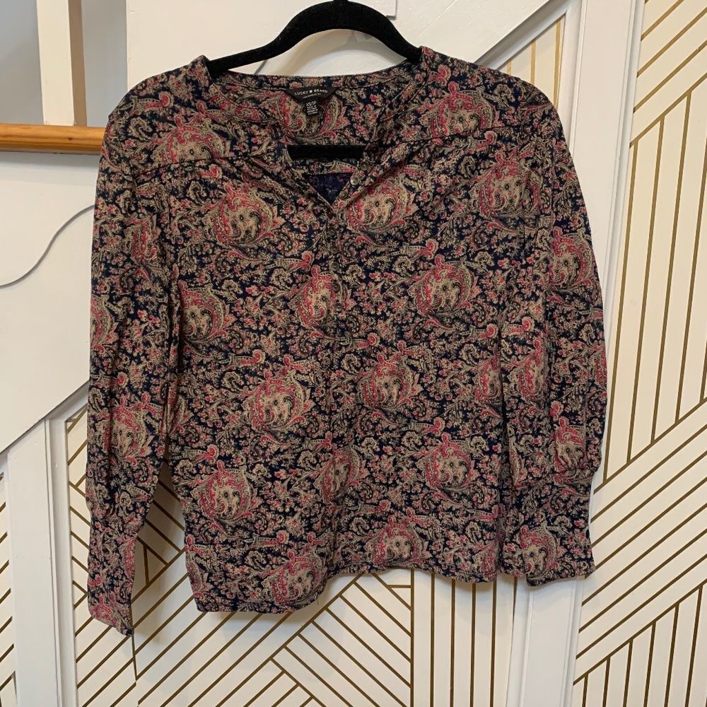 Lucky Brand Boho Print Top